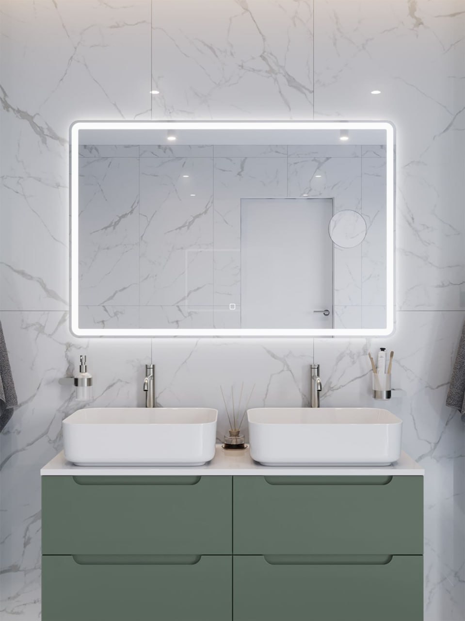 Зеркала BelBagno Marino с линзой