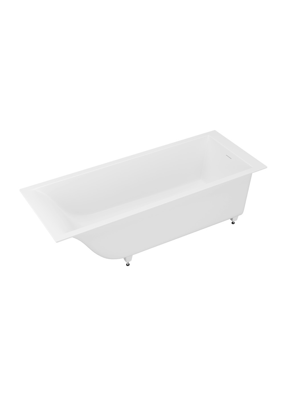 Ванна из искусственного камня высокой прочности (solid surface) встраиваемая 1800x700x463, CEZARES CZR-VARIANTE-180-70-46-SSB — фото 5