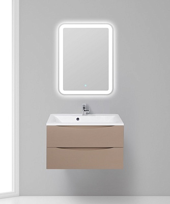 Тумба с раковиной подвесная BelBagno MARINO 80 Cappuccino Lucido, раковина белая