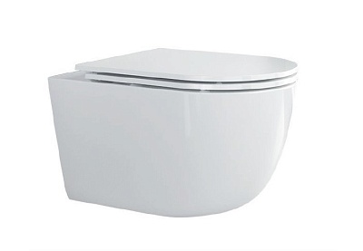 Унитаз подвесной безободковый с сиденьем CEZARES RELAX CZR-3806-53-TH-TOR/SC