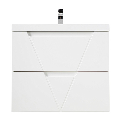 Тумба с раковиной подвесная BelBagno VITTORIA 80 Bianco Lucido-P, раковина белая