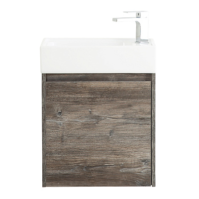 Тумба с раковиной подвесная BelBagno KRAFT MINI 50 Pino Pasadena левосторонняя, раковина белая