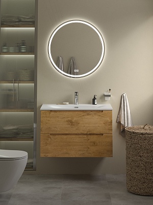 Тумба с раковиной подвесная BelBagno ETNA 39 80 Rovere Nature, раковина белая BB-8099-3-80