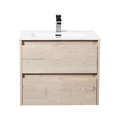 Тумба с раковиной подвесная BelBagno KRAFT 70 Rovere Galifax Bianco, раковина белая