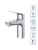 Смеситель для раковины без донного клапана BelBagno DUE-LVM-CRM-W0