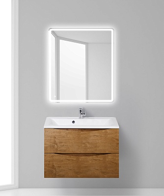 Тумба с раковиной подвесная BelBagno MARINO 80 Rovere Nature, раковина белая