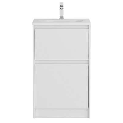 Тумба с раковиной напольная BelBagno KRAFT 39 50 Bianco Opaco, раковина белая BB-8099-3-50