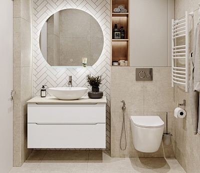 Тумба со столешницей подвесная BelBagno ETNA-H60 100 Bianco Lucido
