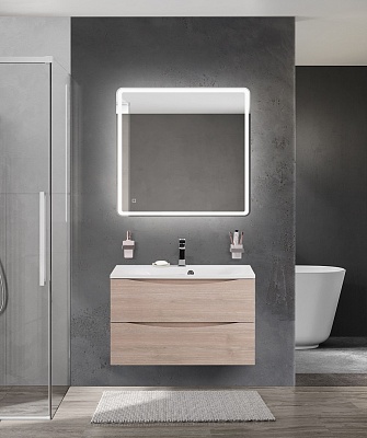 Тумба с раковиной подвесная BelBagno MARINO 80 Rovere Grigio, раковина белая BB800/450-LV-MR-FT
