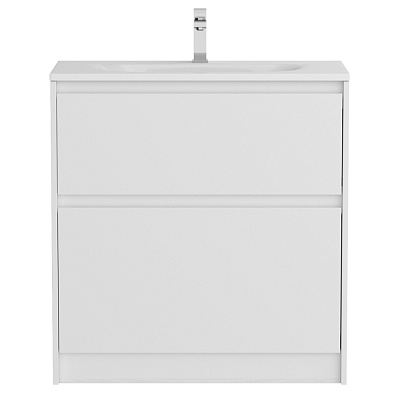 Тумба с раковиной напольная BelBagno KRAFT 39 80 Bianco Opaco, раковина белая BB-8099-3-80
