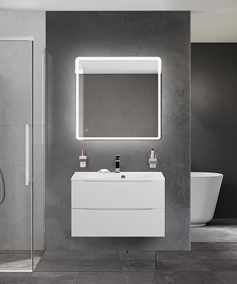 Тумба с раковиной подвесная BelBagno MARINO 80 Bianco Opaco, раковина белая BB800/450-LV-MR-FT