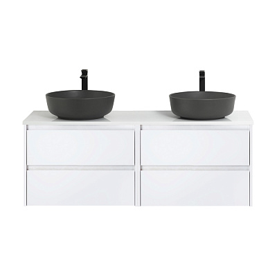 Тумба со столешницей EK-140-2-BL подвесная BelBagno KRAFT 140 Bianco Opaco
