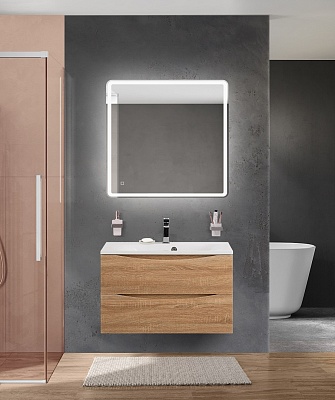 Тумба с раковиной подвесная BelBagno MARINO 80 Rovere Bianco, раковина белая BB800/450-LV-MR-FT
