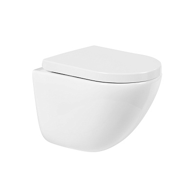 Унитаз подвесной безободковый BelBagno AMANDA BB051CHR с сиденьем BB865SC