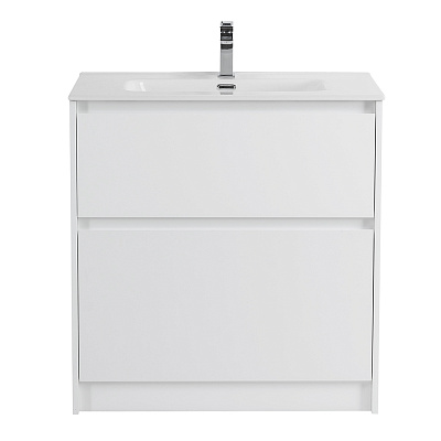 Тумба с керамической раковиной напольная BelBagno KRAFT 80 Bianco Opaco, раковина BB800ETL белая