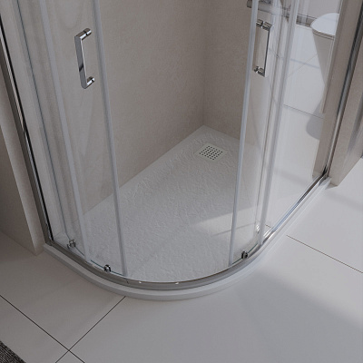 Душевой поддон из искусственного мрамора в комплекте с сифоном BelBagno UNO TRAY-MR-UNO-RH-120/80-550-35-W-R-BO