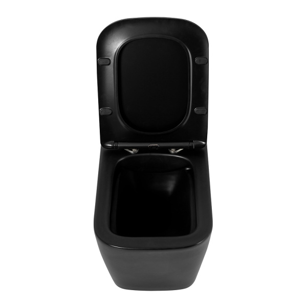 Унитаз подвесной безободковый BelBagno ARDENTE-C BB3202CHR-MB с сиденьем BB3202SC-MB