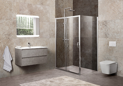Душевой уголок BelBagno UNIQUE-AH-1-100/115-100-C-Cr