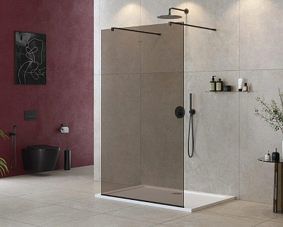 Душевая перегородка CEZARES LIBERTA-L-2-110-120-BR-NERO