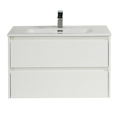 Тумба с раковиной подвесная BelBagno KRAFT 80 Bianco Opaco, раковина белая
