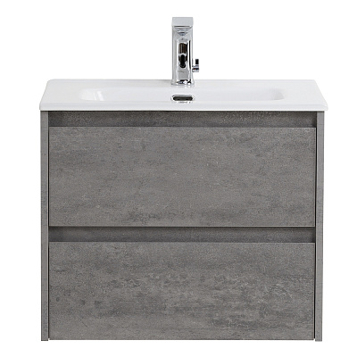 Тумба с раковиной подвесная BelBagno KRAFT 39 60 Cemento Grigio, раковина белая