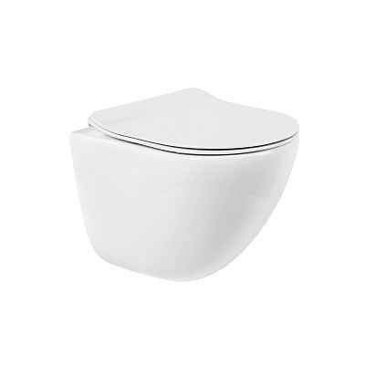 Унитаз подвесной безободковый BelBagno AMANDA BB051CHR с сиденьем BB2034SC