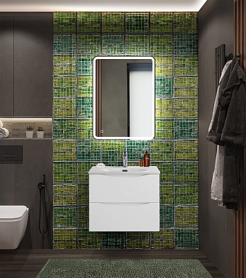 Тумба с раковиной подвесная BelBagno MARINO-CER-N 60 Bianco Opaco, раковина белая