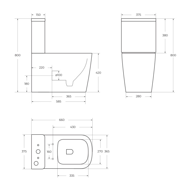 Чаша напольного унитаза BelBagno ALBANO BB120CPR