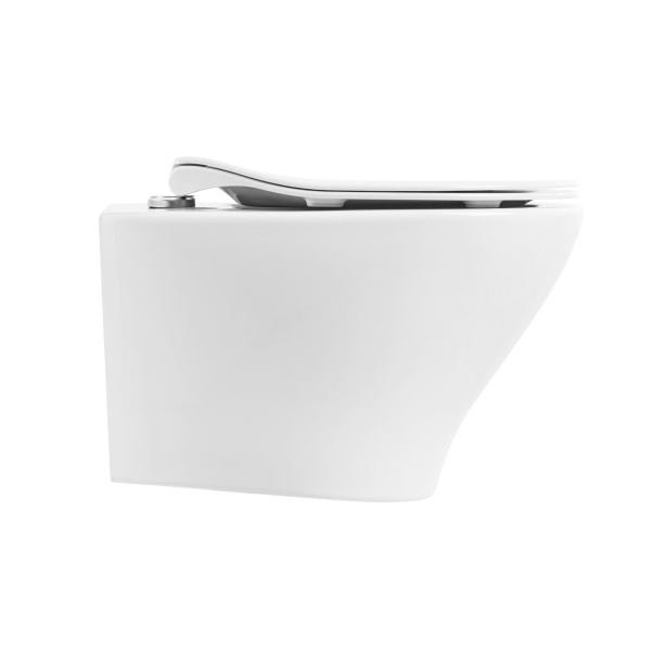 Унитаз подвесной безободковый BelBagno ACQUA BB340CHR с сиденьем BB2020SC