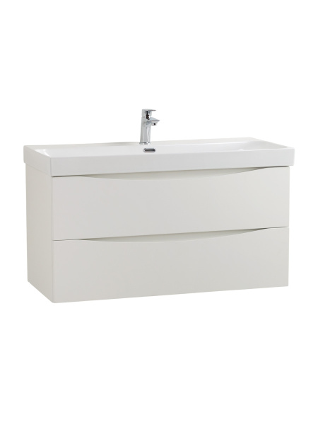 Тумба с раковиной подвесная BelBagno МАРИНА (MARINO)-N 100 Bianco Lucido, раковина BB-8078-100 — фото 5