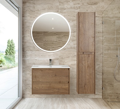 Шкаф подвесной BelBagno KRAFT-1600-2A-SC-RT-L Rovere Tabacco, левый