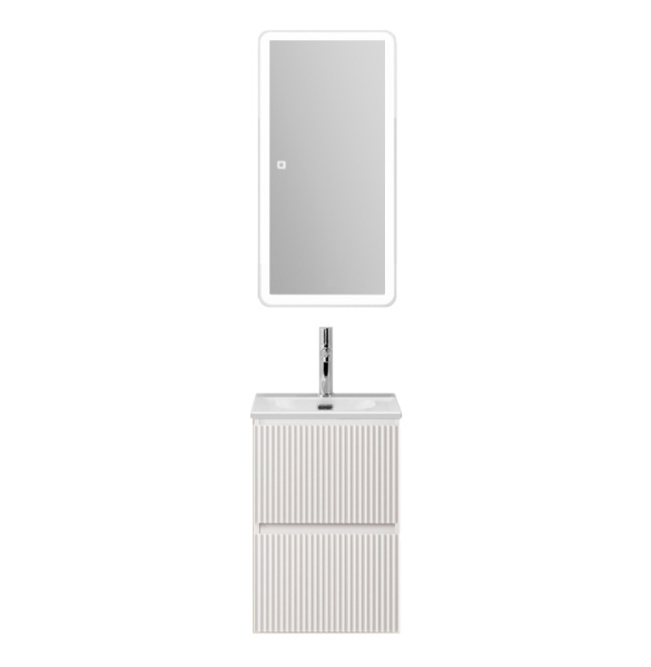 Тумба с раковиной подвесная BelBagno ФОРМАТ (UNO-MINI) 40 Bianco Opaco, раковина BB-8099-3-40 — фото 3