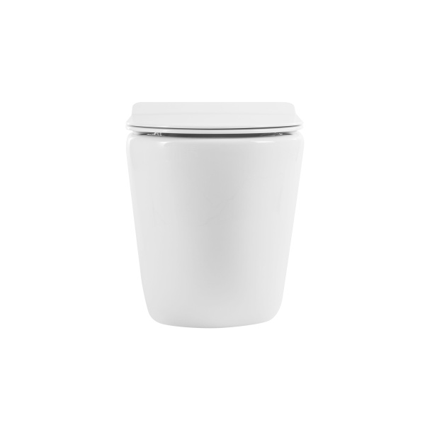 Унитаз приставной безободковый BelBagno SFERA-R BB2141CBR с сиденьем BB2111SC