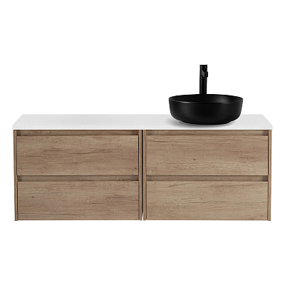 Тумба со столешницей подвесная BelBagno KRAFT 120 Rovere Nebrasca Nature, раковина справа