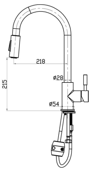 Смеситель для кухни BelBagno NOVA BB-LAM31A-IN