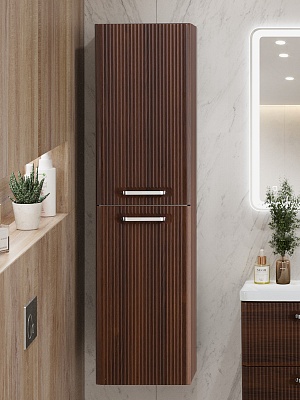 Шкаф подвесной BelBagno DUE-1500-2A-SC-NOCE-P, ручки - Хром полированный