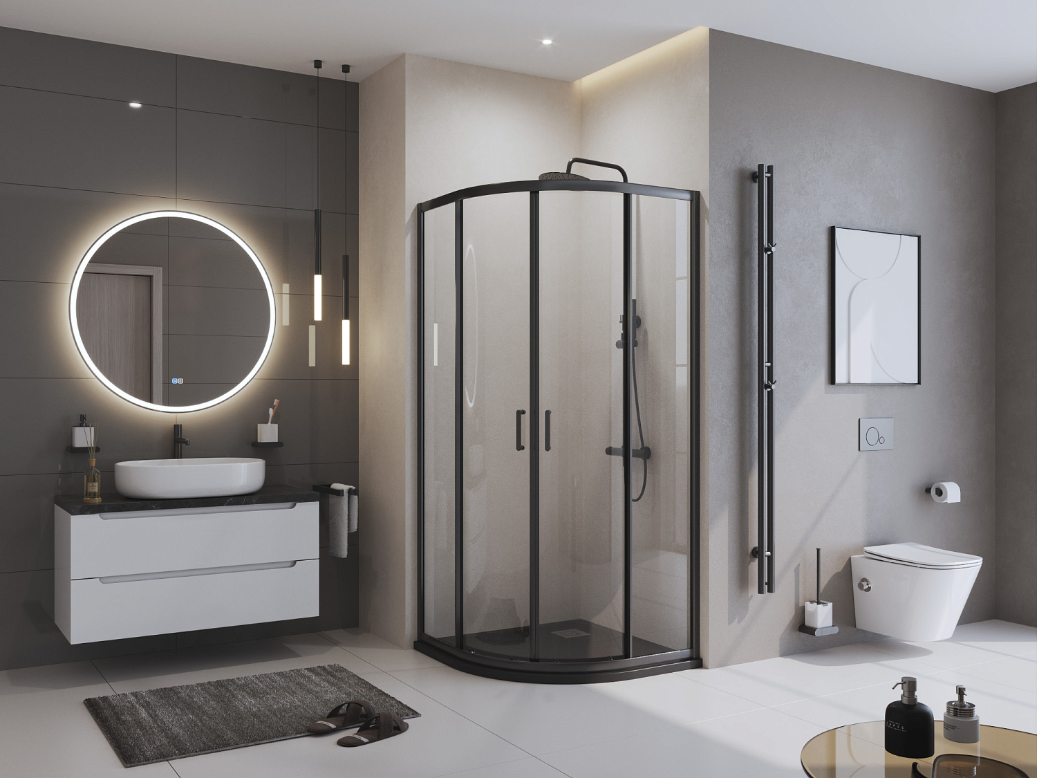 НОВИНКА 2023 г!  Душевые поддоны из искусственного мрамора серии UNO бренда BELBAGNO!