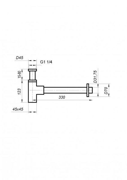 Сифон для раковины BelBagno BB-SMQ2-BORO