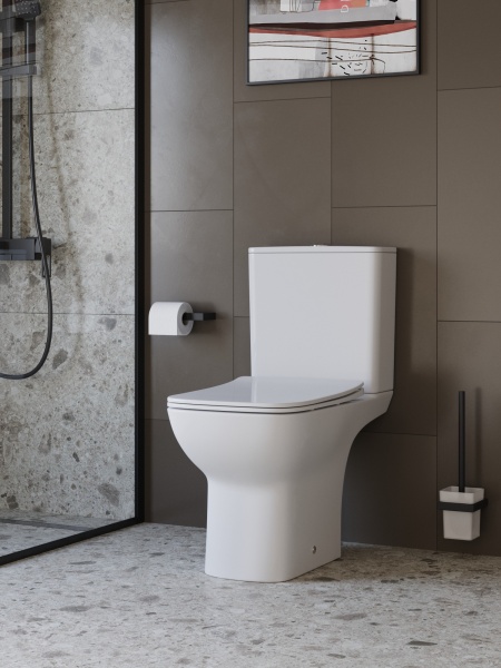 Унитаз-компакт с сиденьем и смывом TORNADO BelBagno РОМАНО (ROMANO) BB2803CP/T-TOR/SC