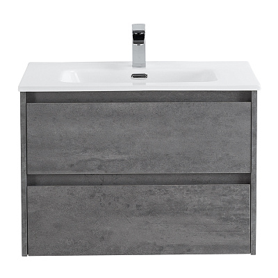 Тумба с раковиной подвесная BelBagno KRAFT 60 Cemento Grigio, раковина белая