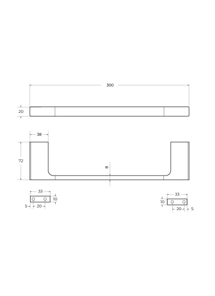 Полотенцедержатель CEZARES SLIDER-TH-30-NOP