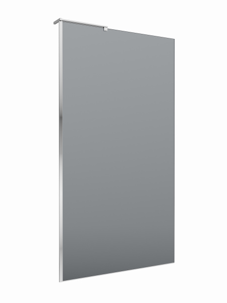 UNO-L-1-TB-100-GR-Cr Душевая перегородка универсальная с односторонним входом, стекло графит, профиль хром, 1000x2000 мм — фото 3