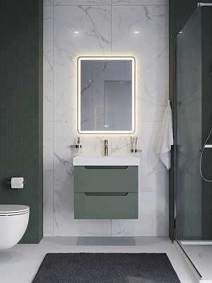 Тумба с раковиной подвесная BelBagno ЭТНА (ETNA) 60 Еловый Матовый, раковина BB-8078-60