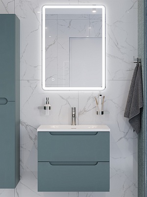 Тумба с раковиной подвесная BelBagno ЭТНА (ETNA) 60 Голубой Матовый, раковина BB-8099-60