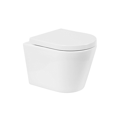 Унитаз подвесной безободковый BelBagno FLAY-R BB053CHR с сиденьем BB865SC