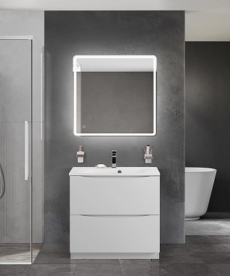 Тумба с раковиной напольная BelBagno MARINO 80 Bianco Lucido, раковина белая BB800/450-LV-MR-FT