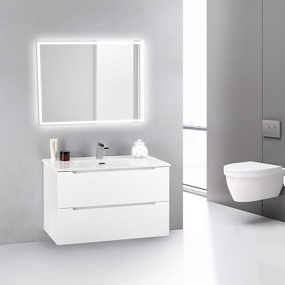 Тумба с раковиной подвесная BelBagno ETNA 39 70 Bianco Lucido, раковина белая