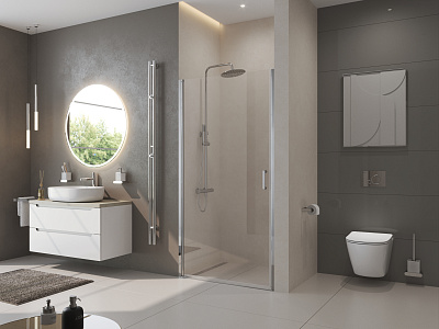 Душевая дверь BelBagno UNO-B-1-65-C-Cr