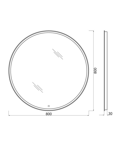 Зеркало BelBagno SPC-RNG-800-LED-3000K-TCH