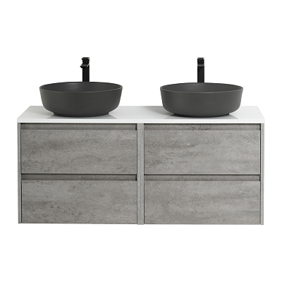 Тумба со столешницей EK-120-2-BL подвесная BelBagno KRAFT 120 Cemento Grigio
